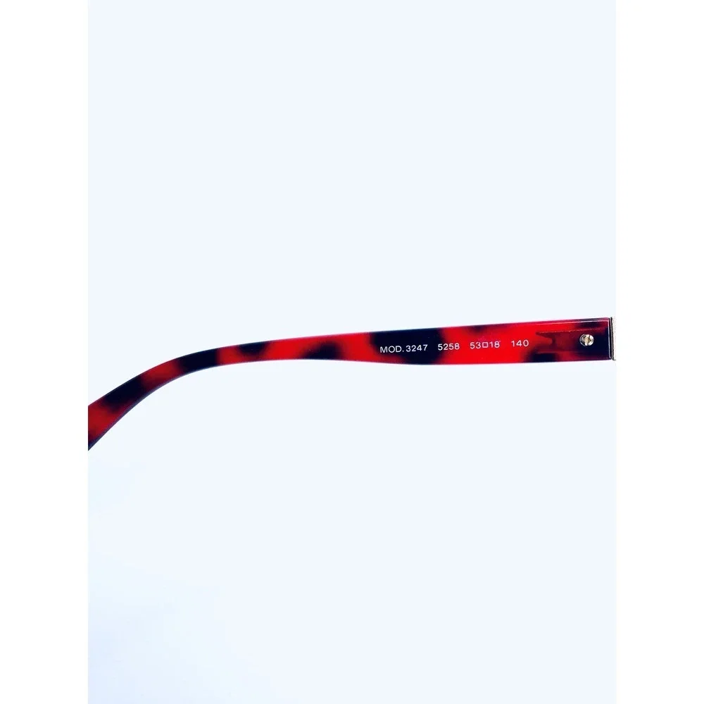 Versace Red Tortoise Gold Medusa Temple Eyeglasses Italy MOD 3247 53 18 140